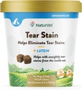 NaturVet – Tear Stain Plus Lutein – Elimina las estatinas delgadas – Mejoradas con extracto de arándano, Marshmallow Root & Oregon Grape Root – para perros &amp; gatos – 70 cerdas suaves