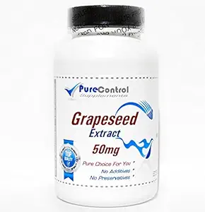 Grapeseed Extract 50mg // 100 Capsules // Pure // por PureControl Supplements
