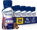 Asegurar Afeitar Nutrición de Chocolate de alta proteína, Listo para beber, Proteína 16g y 27 Vitaminas y Minerales, 8 fl oz, 24 Pack