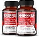 8 en 1 Suplemento de Berberina - Per Capsule Proporciona - Apoyo Digestión, Inmunidad - con Ceilán Canela, Milk Thistle, Turmeric, Bitter Melon