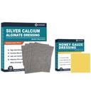 Calcio de Plata Alginate Dressing (4''x4''10pcs) +Manuka Miel Gauze Dressing(2" x 2" 10pcs)