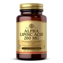 Solgar Alpha Lipoic Acid 200 mg, 50 cápsulas vegetales - Soporte antioxidante - Ayudas a reciclar Glutathione, vitamina C &amp; E, CoQ-10 - No GMO, Vegan, Gluten Free, Dairy Free, Kosher - 50 Servimientos
