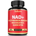 Satoomi NAD Suplemento con Nicotinamide Riboside NR, Resveratrol, Quercetin - 60 Cuenta - 30 Días