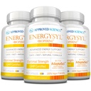 Energías de ciencia aprobada - Caffeine Free - con Adaptogens, vitaminas B y bioperina - 3 meses de suministro - 180 cápsulas