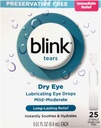 Blink Tears Lubricating Eye Drops Mild-Moderate Dry Eye, 25 Pk - 0.01 oz, Pack de 2