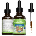 Pet Well being Thyroid Support Silver for Dogs - Supports Balanced Thyroid Function, Healthy Metabolism, Normal Energy, Ashwagandha, Bacopa - Veterinarian-Formulated Herbal Supplement 2 oz (59 ml)