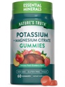 Verdad de la naturaleza Potasio Magnesio Citrate Gummies ← 60 Conde ← Vegan, No Gluten Suplemento Libre