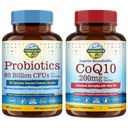 Terranics Probióticos &amp; CoQ10 Bundle, Heart & Digestion Health, 60 Billion Probiotics, Bioactive Coenzyme Q10 200mg, Extra Virgin Olive Oil, Bundle &amp; Save
