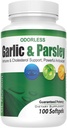Ajo sin olor y Parsley Softgels por GL Nutrition Ø All-Natural Detox Que Boost Immunity & Metabolism, Supports Heart Health & Cholesterol Levels 100:1 Extract tención 100 Count