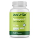 BESTVITE Pycnogenol 50mg (60 cápsulas) - French Maritime Pine Bark Extract - No Stearates - Gluten Free - Non GMO