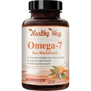 Puro Omega 7 ácidos grasos 200 cápsulas 900 mg de aceite de hebilla del mar natural, NON-GMO USA Made