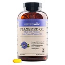 NatureWise Flaxseed Oil 1,242 mg, Fish Free Omega 3 6 9 con 720mg ALA, Suplemento dietético para el apoyo a la salud cardíaca - Orgánico, frío prensado, no GMO - 240 Softgels[8-Month Supply]
