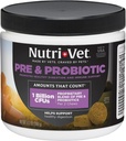 Nutri-Vet Pre &amp; Probióticos para Perros, Apoyo Digestivo, Folleto, Probiótico de Adormitorio, Vitaminas y Suplementos de Mascotas, Probióticos de Perros, Sabor de Queso Hígado, 120 Píldoras suaves