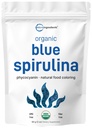 Orgánica Blue Spirulina Powder (Phycocyanin Extract), 60 Servings - No Fishy Smell, 100% Vegan Protein de Blue-Green Algae, Natural Luminous Food Coloring for Smoothies, Baking, Drinks & Cooking