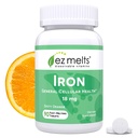 EZ Melts Dissolvable Iron Suplemento 18 mg, Sugar-Free, Suministro de 3 meses - 90 Cuenta (Pack of 1)