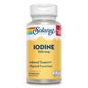 Solaray Iodine 500 mcg, Suplemento de Iodine para el soporte adrenal y tiroides saludables, energía, metabolismo y foco, Ioduro de Potasio, Vegan, garantía de 60 días de dinero-back, 90 servidos, 90 VegCaps