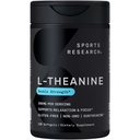 Sports Research L-Theanine 200mg with Organic Coconut Oil ← Suntheanine Suplemento para Focus, Relax &amp; Alertness TEN Double Strength, Non-GMO &amp; Gluten Free