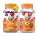 Hierro salvavidas &amp; Vitamina C Kids + Zinc 25mg Niños, Gummies Bundle - Gran Tasting, Suplemento de vitamina, Gluten Gratis, GMO Gratis, Chewable Gummy