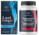 Promescent Delay Spray para Él (7.4ml) + Testosterone Booster para Hombre Suplemento con Tongkat Ali (LongJack), KSM-66 Ashwagandha, Horny Goat Weed, Energy, Stamina