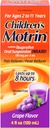 Suspensión Oral Motrin de los niños, Alivio del dolor, Ibuprofeno, Sabor de la uva, 4 Oz