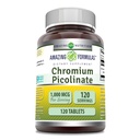 Fórmulas increíbles Chromium Picolinate Suplemento TENIDO 1000 Mcg TENIDO 120 Tablets ← No-GMO TENIDO Gluten-Free TEN Made in USA