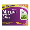 Allegra Adulto 24 horas Alergía Tabletas, 180 mg, Relieve notable en 1 hora, (70 Cuenta )