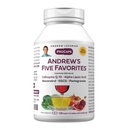 ANDREW LESSMAN Andrew's Five Favoritos 120 Capsules - Proporciona 200mg Cada una de Coenzyme Q-10, Resveratrol, EGCG, Pomegranate and Alpha Lipoic Acid, Powerful Anti-Oxidant Support, No Additives
