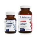 Metagenics Essential Wellness Duo: D3 5,000 + K - Immune Support, Bone and Heart Health - 60 Softgels & Magnesio altamente absorbible Glycinate for Muscles and Nervous System Support - 120 Tablets