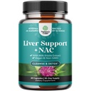Liver Support NAC Suplemento con Leche para la limpieza del hígado Detox " Reparación - N Acetyl Cysteine Suplemento para la limpieza del hígado con Turmeric, Choline, Dandelion " L-Glutathione - 60 Cuenta