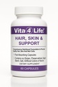 Vita4Life!® Biotin 2000mcg + MSM Hair Growth Vitamins for Women &amp; Men TEN Hair, Skin &amp; Nail Support Supplement with Vitamin A, E, Zinc ← Fast Absorbing Capsules, 60 Conteo, 30-Day Supply