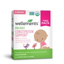 wellements Organic Baby Constipation Support Relieves Occasional Constipation for Infants & Toddlers, No Harsh Laxatives, USDA Certified Organic, 4 Fl Oz (Pack of 2), 6 Meses +