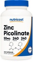 Nutricost Zinc Picolinate 50mg, 240 cápsulas vegetarianas - Gluten Free and Non-GMO (240 caps)