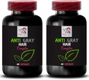 Anti cápsula de pelo gris - ANTI GRAY HAIR COMPLEX - Rejuvenecimiento de color, Cuidado de pelo, Protección de color, Manejo de pelo gris, Pelo gris, Brillancia de color, Lustrous color 2 Botellas 120 Capsules
