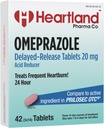 TEN Omeprazole 20mg TENIDO Heartburn Relief Medicine ← Delayed Release Acid Reducer Tablet TENIDO Tablets for Acid Reflux TEN 42 Count ANTE 5-Pack