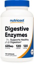 Nutricost Digestive Enzymes 620mg, 120 Capsules - Suplemento Digestivo completo