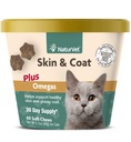 NaturVet – Skin &amp; Coat Plus Omegas para gatos – 60 Soft Chews tención Asistencias Saludable Skin > Glossy Coat Silencio Reforzada con Omega-3, Omega-6 &amp; Biotin 30 Day Supply