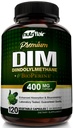 NutriFlair DIM Suplemento 400mg con Bioperina, 120 cápsulas - Diindolylmetano - Estrógeno Metabolismo Apoyo " Equilibrio hormonal, menopausia, PCOS, Acné y Cuidado de la piel para hombres " - Comparación con 300mg