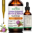 Líquido de limpieza del hígado " Reparación de gotas líquidas - 2000mg Leche Esteto, Dandelion Root, Artichoke, Silymarin Extracto, " Herbs Turmérico - Vegan, No GMO - 2 Fl Oz (60ml) Botella