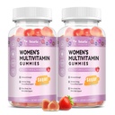 Totaria Sugar Gummies Multivitamin gratis para Mujeres 14+ w/Inositol, Hierro, Folate, Biotina, Mujer Diariamente Multivitamina Gummy w/Vitamin A, D, C, B, Apoyo Pelo, Skin, Energía, Inmune, Sabor de Fresa