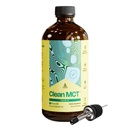 Nivel Up Clean MCT Petróleo - 100% C8 caprílico para Energía, Focus, Manejo de Peso, Salud Gut, Supercombustible Cerebro - Suplemento Keto para Café Ketogénico y Cetonas - No GMO (16 oz Botella de Cristal)