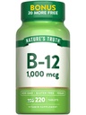 La verdad de la naturaleza Vitamina B12 Tablets TENIDO 1000 mcg TEN 220 Conde TENGA Vegan, No GMO &amp; Gluten Free Supplement