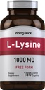 Piping Rock L-Lysine 1000mg  180 Caplets ← Formulario gratuito ← Vegetariano, No Gluten Free