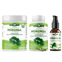 PURA VIDA MORINGA Powder 8 oz Capsules (120 Conde) y Orgánica Moringa Oil (2fl oz)