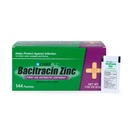 CareAll Bacitracin Antibiotic Zinc Ointment (144 Pack), 0.9gr Foil Packet. Ungüento de primeros auxilios que previene las infecciones por cortes menores, raspas y quemaduras