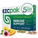 EZC Pak 5-Day Tapered Immune Support Booster - Vitamin Immune Support Suplemento, Echinacea, Zinc Vitamin C, Vitaminas para Immune System Support, Immune Boosters for Adults - Immune Support Vitaminas
