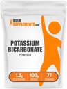 BulkSupplements.com Polvo de Bicarbonato de Potasio - Grado de Alimentos de Bicarbonato de Potasio, Suplemento Mineral - 1.3g por Serving, 100g (3.5 oz) (Pack of 1)