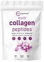 Micro Ingredientes Péptidos multi colágeno Polvo, 8oz tóxico Tipo I, II, III, V, X + Biotina, Vitamina C & Ácido Hialurónico ← Desarrollado Silencioso Apoyo Pelo, Esquía &amp; Salud Conjunta ← Keto, No GMO