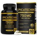 Epicatechin Extract 750mg Por Serving - (60 Capsules) - Apoya Lean Muscle, Nitric Oxide, Myostatin Inhibitor, Stamina, Endurance, Pump " Gains - Non-GMO " Vegan Supplement - (60 Count)