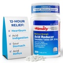 Reductor de ácidos Famotidina 20mg - Medicamento de Reflujo ácido anácido para el alivio de acidez y síntomas de indigestión ácido - 200 Tabletas