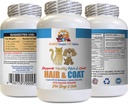 gato Skin and Coat Treat - Pets Hair and Coat Boost - para perros y gatos - Soportes Saludable piel uñas de pelo - Suplemento de vitamina para gatos - 1 botella (60 tabletas)